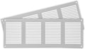 White Air Vent Cover 16 x 6 2-Pack - Steel Return Grilles