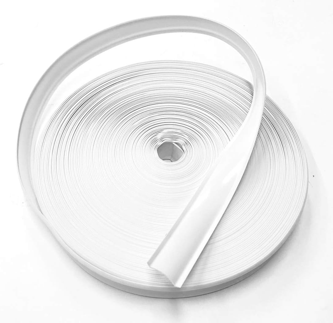 White Vinyl 7/8in Insert Molding Trim for RVs and Campers