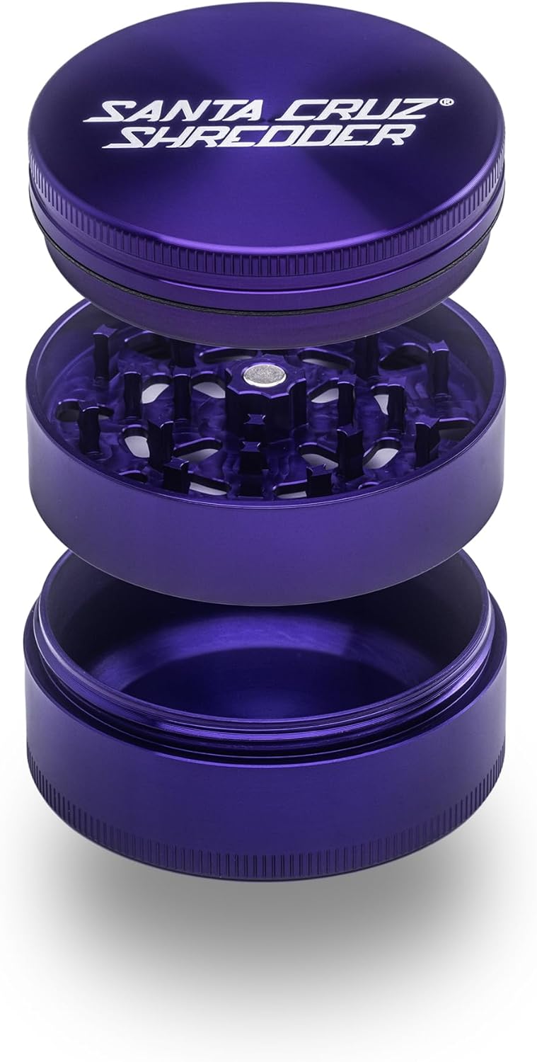 Santa Cruz Shredder Metal Herb Grinder with Knurled Top 2.7in