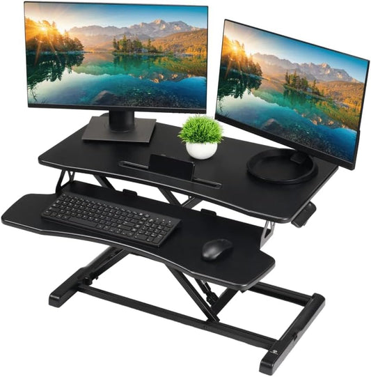 TechOrbits Sit-to-Stand Desk Converter - Height Adjustable for Effortless Working