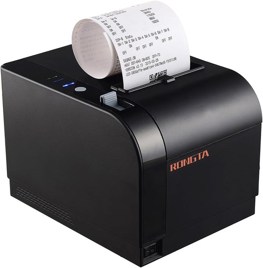 Rongta 80mm Thermal Receipt Printer: Auto Cutter, Multi-Device Compatibility