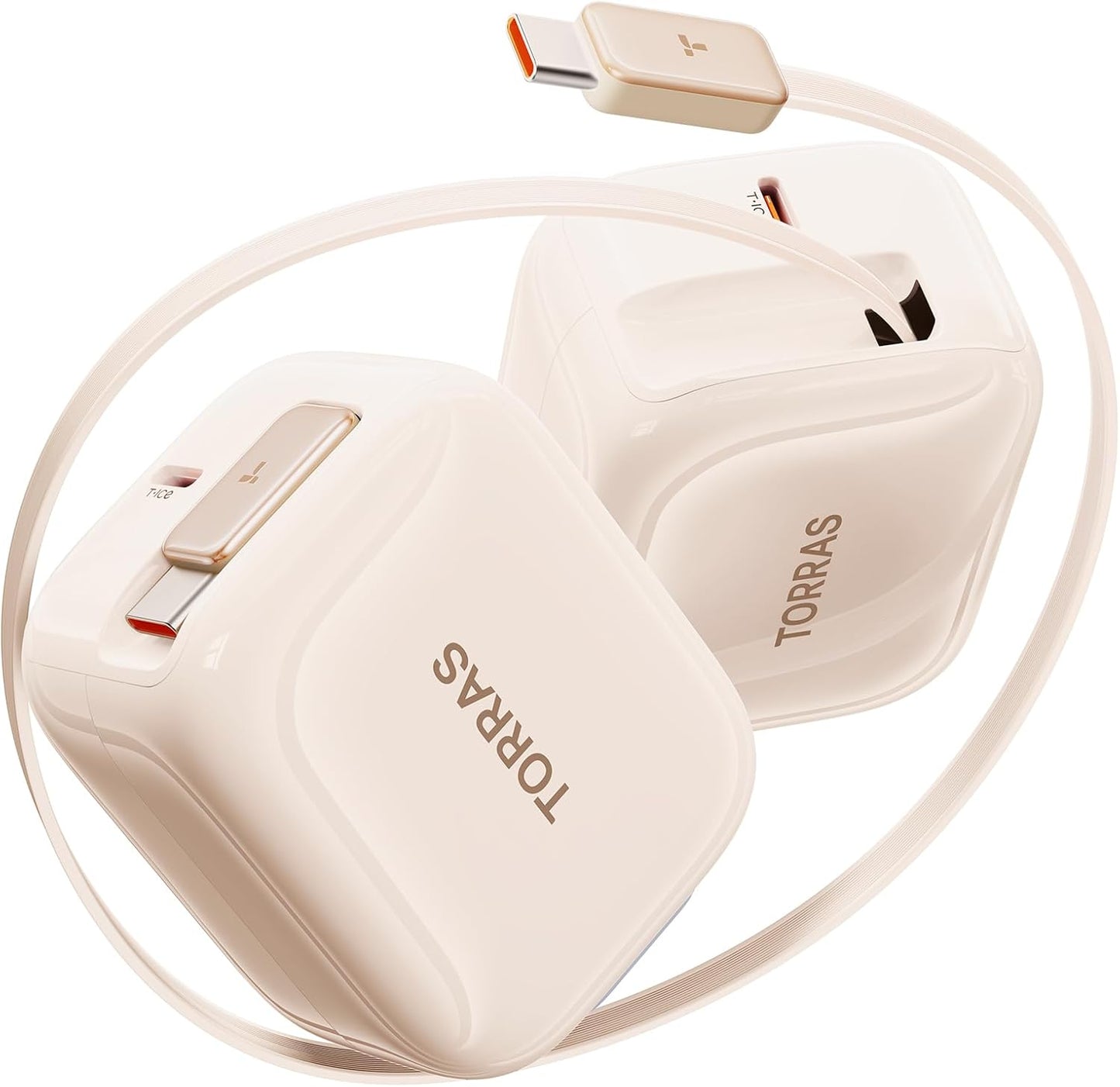 TORRAS FlexLine 40W Dual-Port USB C Charger with Retractable Cable