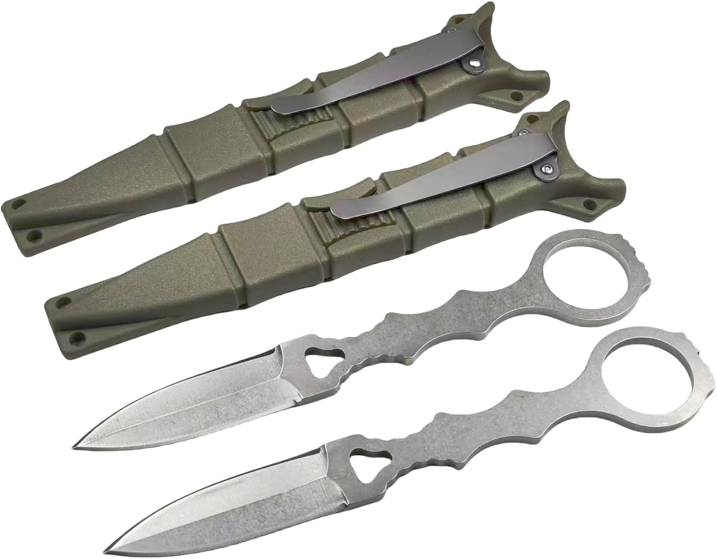 Behawk Tactical Fixed Blade Knife Set for Camping and Hunting