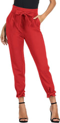 GRACE KARIN Womens High Waist Paper Bag Pencil Pants - Flattering