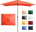 6.5x10FT Rectangular Patio Umbrella - Large Crank & Tilt Shade