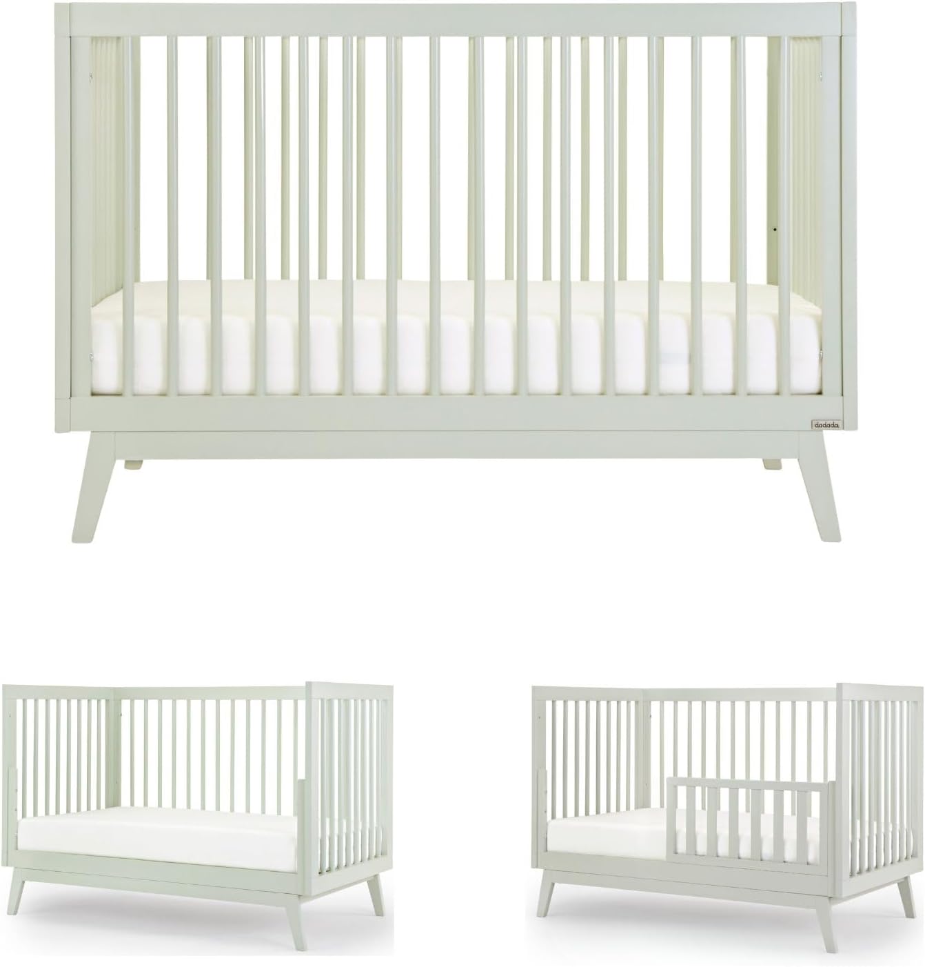 dadada Baby Soho 3 in 1 Convertible Wooden Crib for Modern Nurseries