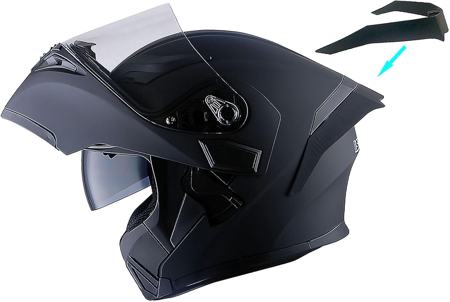 1Storm Motorcycle Modular Full Face Helmet with Dual Visor