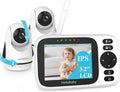 HelloBaby 3.2ft Baby Monitor 2 Cameras - Private Non WiFi Video