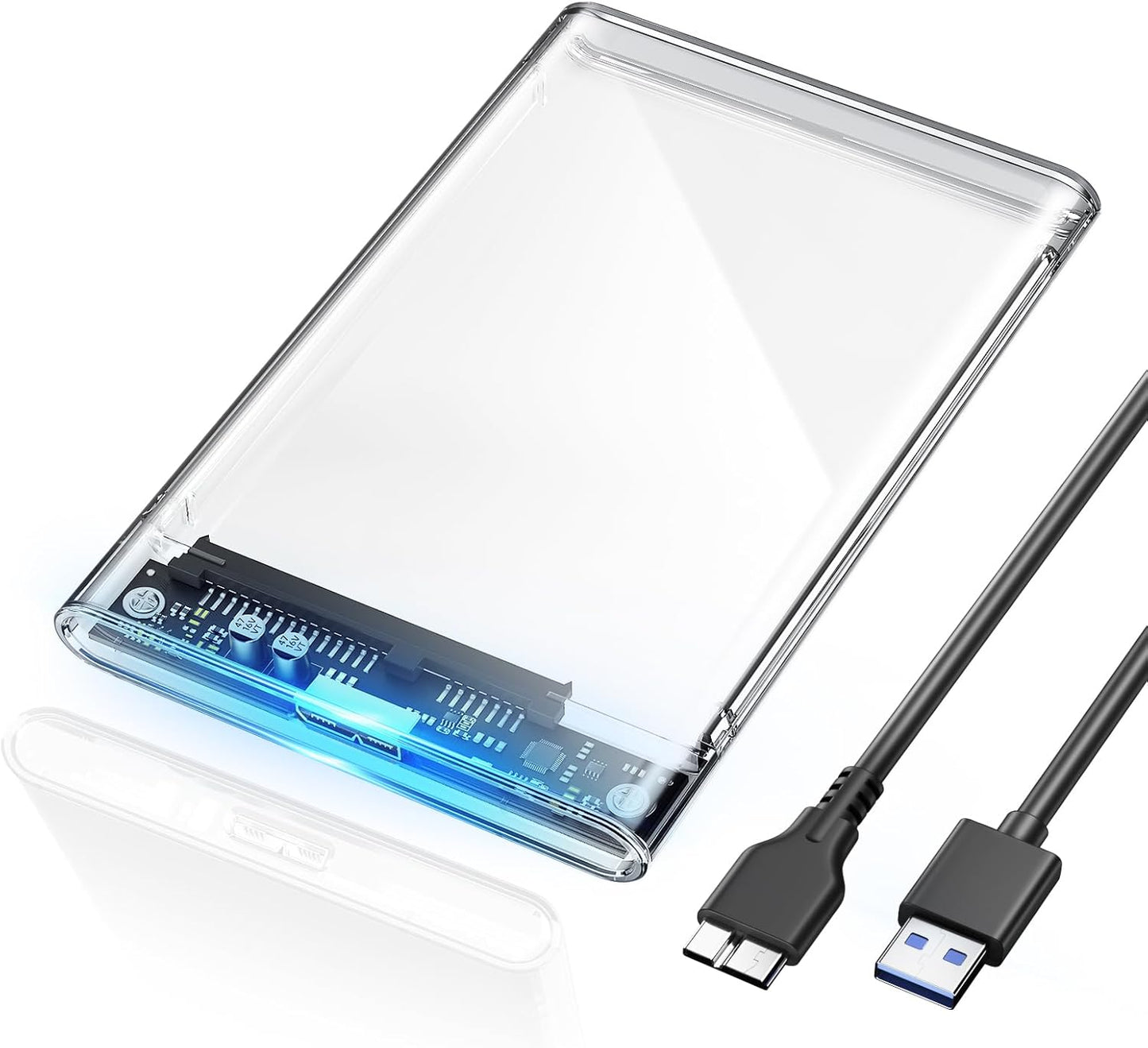 High-Speed Tool-Free Clear External HDD Enclosure