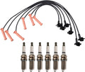 TRQ Ignition Kit Spark Plugs Wire Set Compatible with 1997-2000 Ford