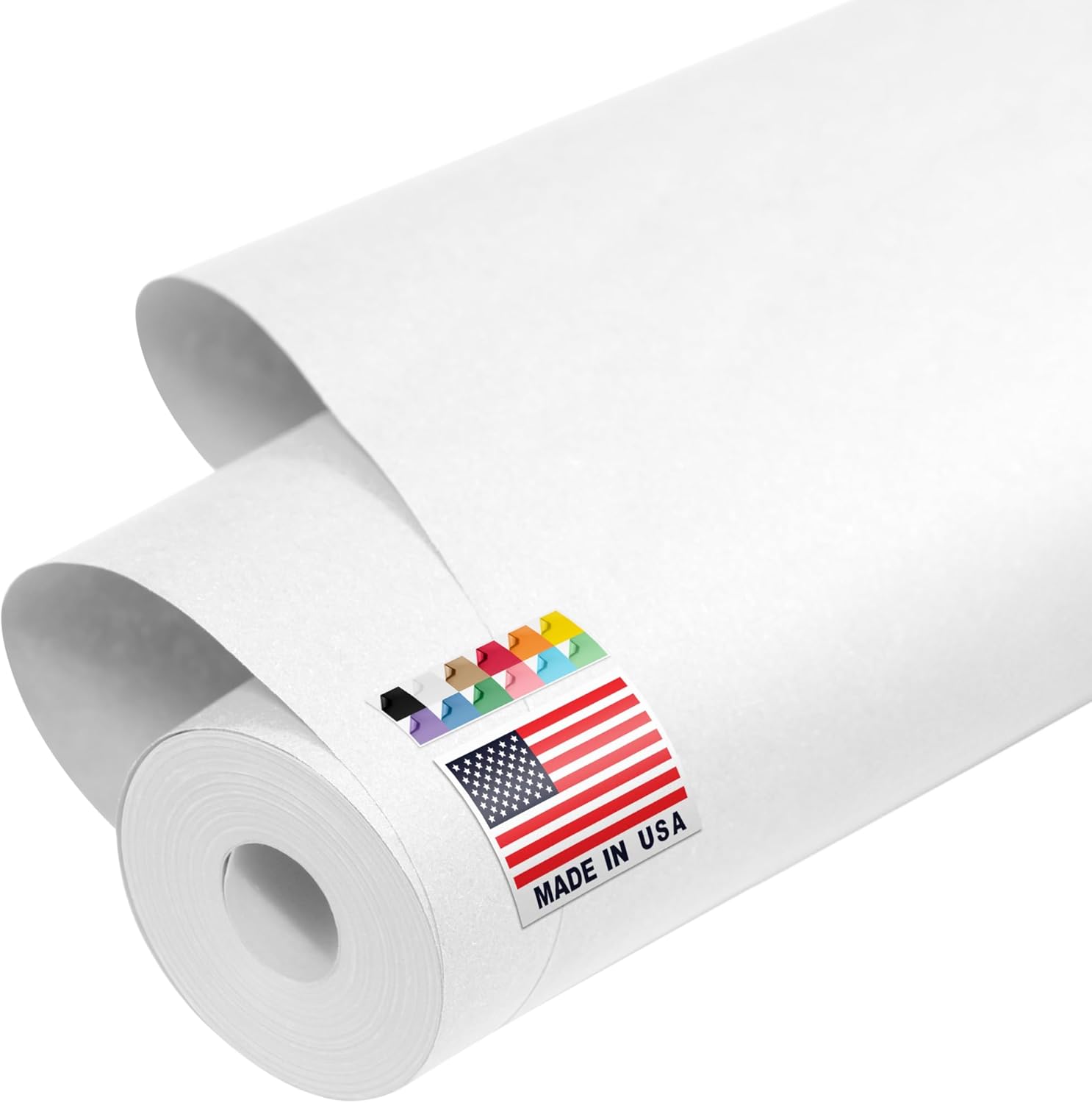 USA Made 48in x 1200in White Kraft Paper Roll for Crafts