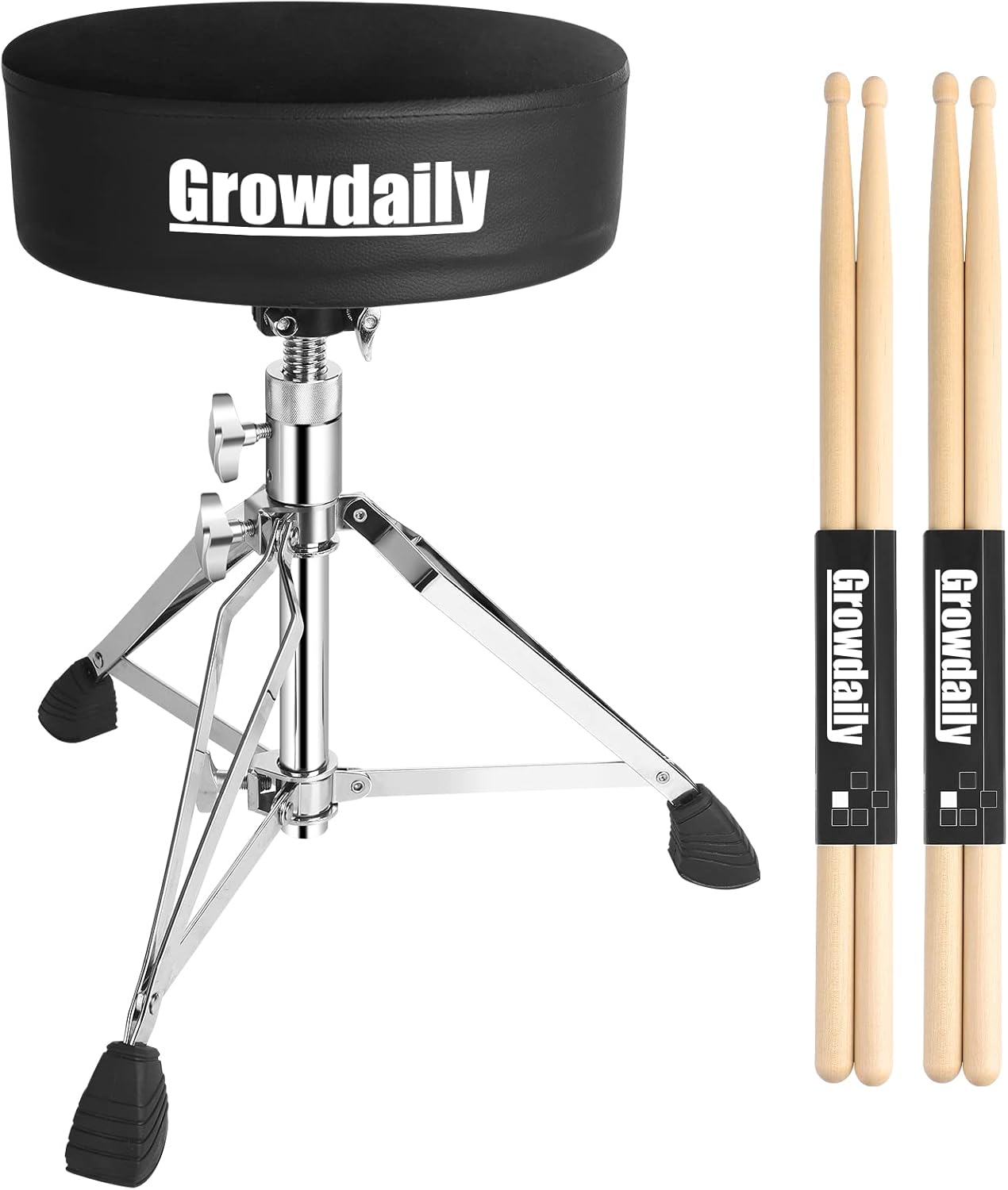 Adjustable Drum Throne Seat with Thick Padded Cushion for Comfort