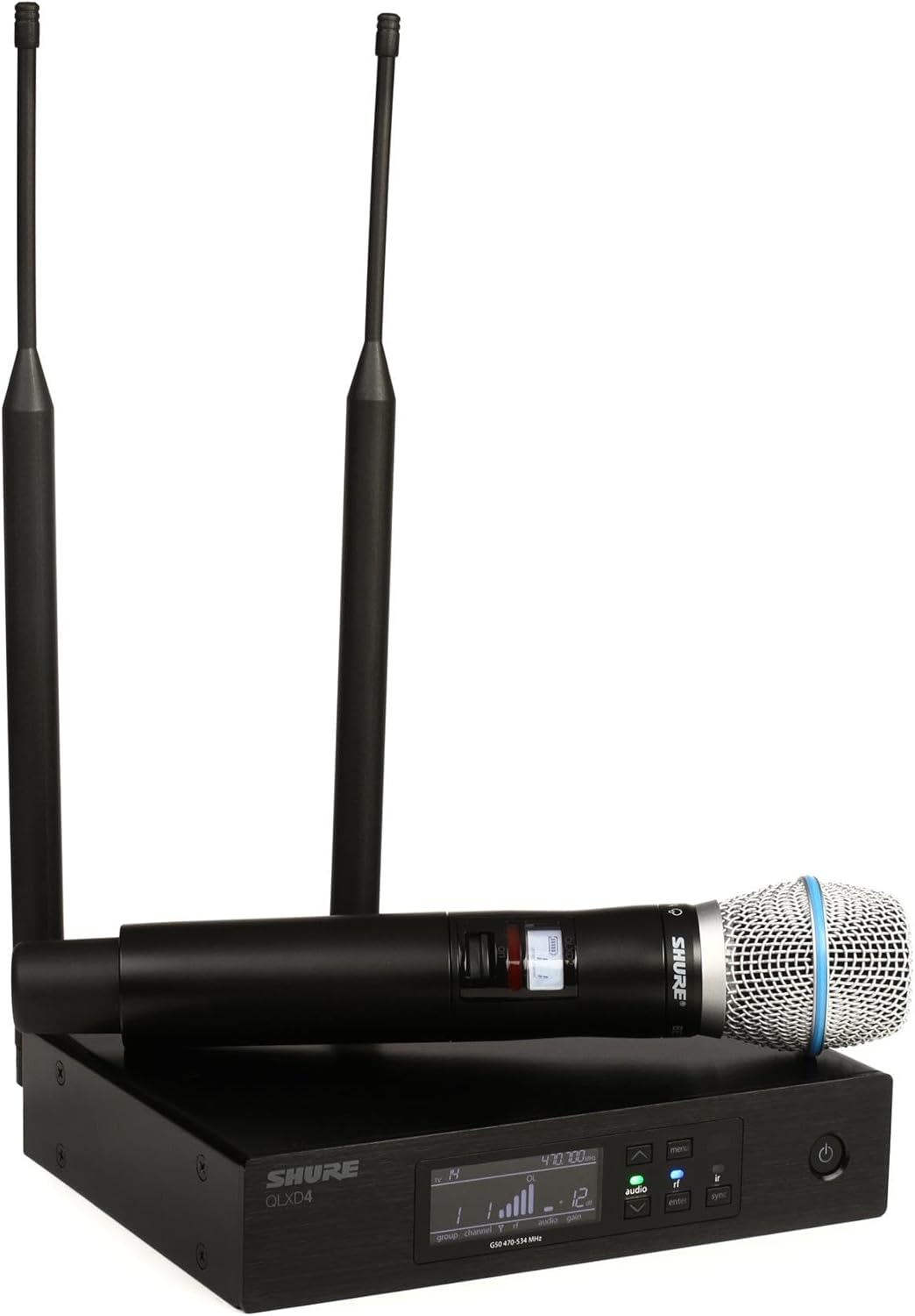Shure QLXD24/B87A Handheld Wireless System for Vocal Clarity