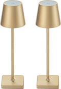 2 Pack Rechargeable Cordless Table Lamps - Portable Stepless Dimmable