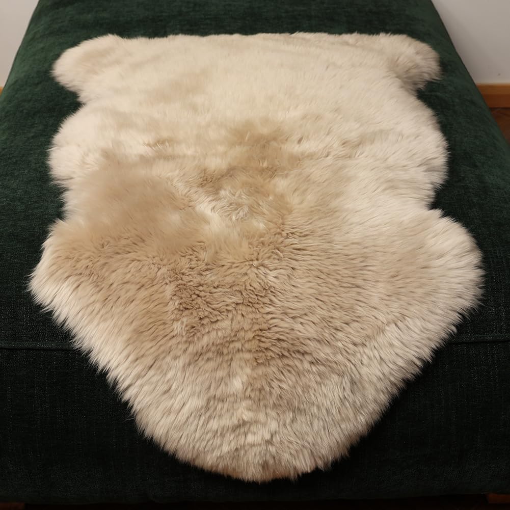 Genuine Sheepskin Area Rug for Living Room and Bedroom Use