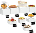 Extra Large White Acrylic Display Boxes 8 Pcs - Buffet and Food Risers