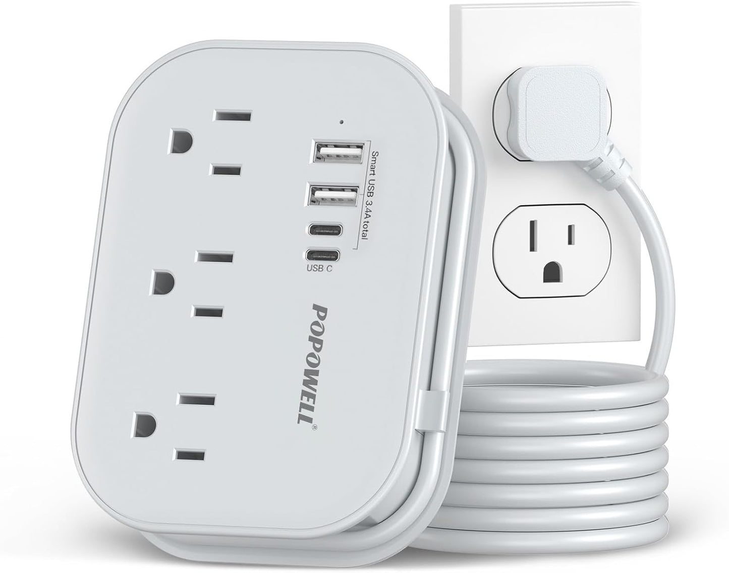 USB Travel Power Strip - Compact Charging Hub