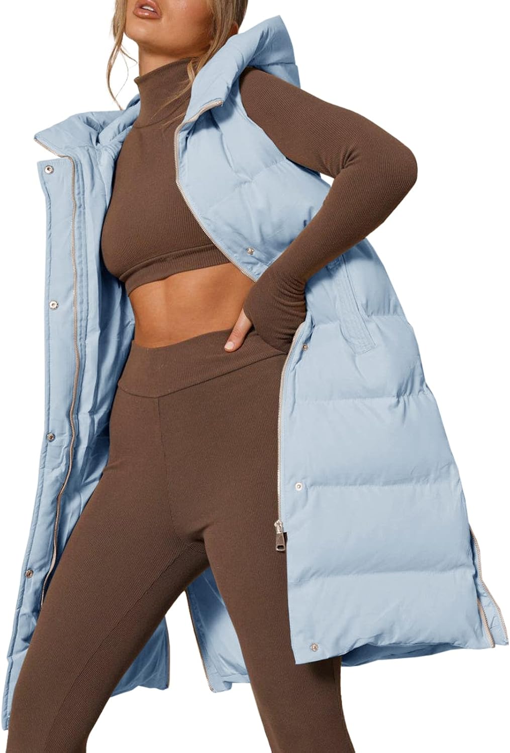 Stylish Womens Down Vest with Stand Collar for All Seasons