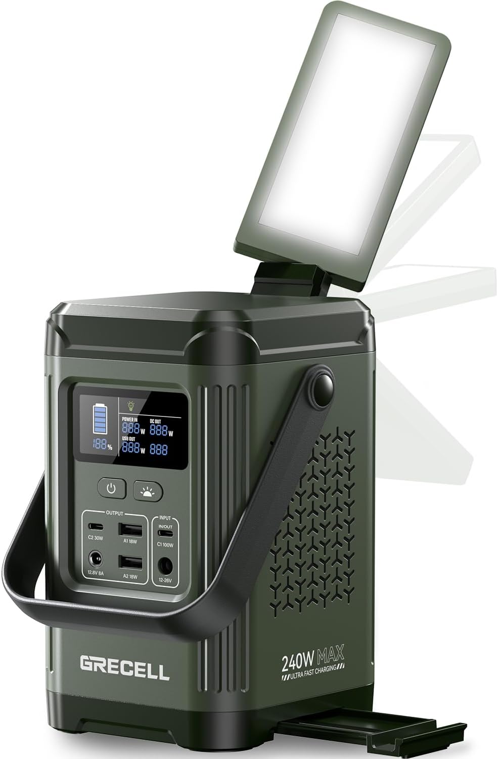 Portable 240W Solar Generator - LiFePO4 Battery Power Bank