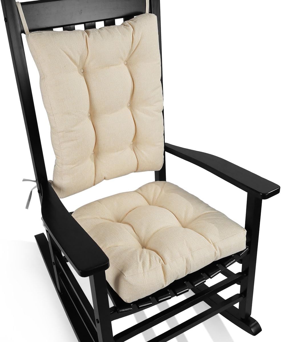 BUYUE Chair Cushion Set for Rocking Chair, Beige Comfort