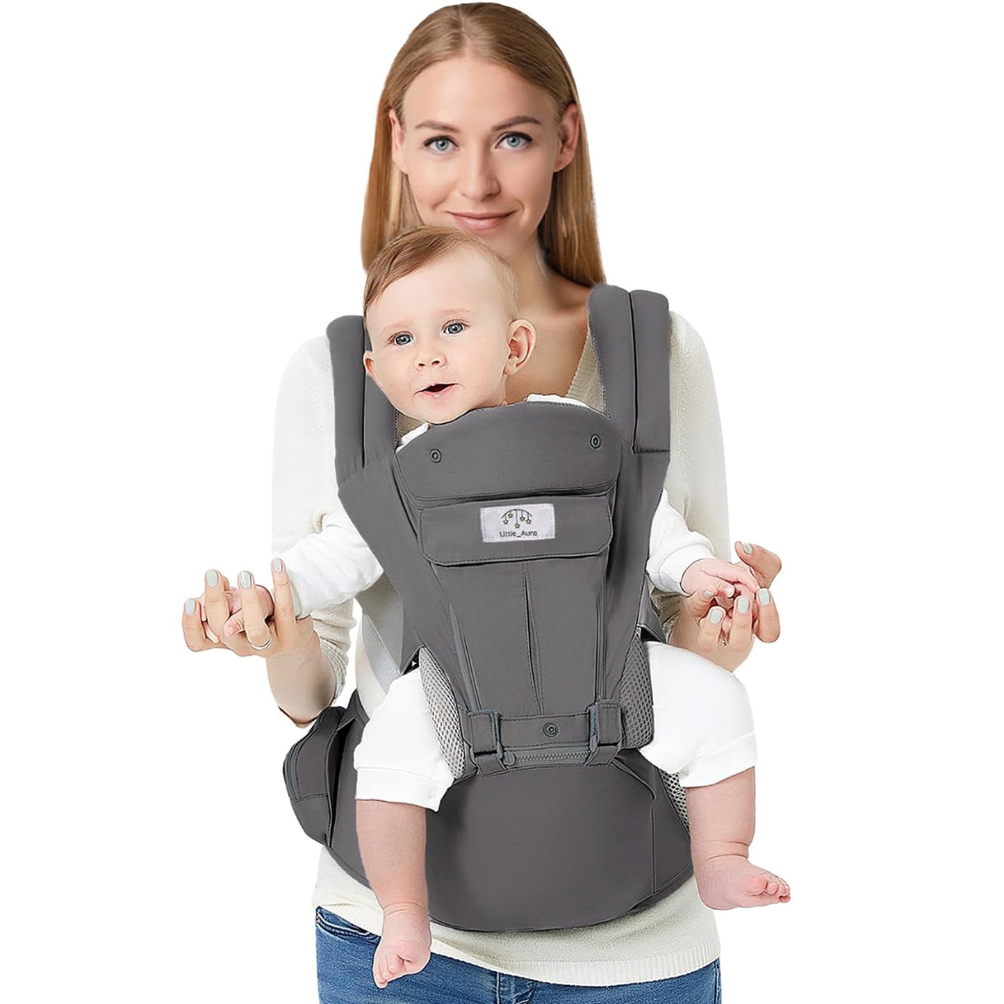 Little Aura Ergo Baby Carrier - 6-in-1 Infant to Toddler Comfort