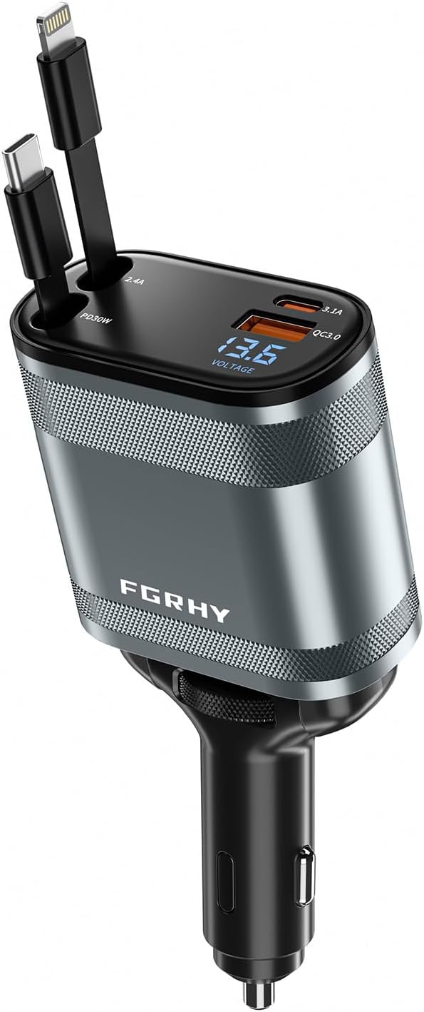 Fast 4-in-1 Car Charger - 75W Multi-Port Power