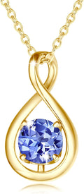 December Tanzanite Infinity Necklace for Women - Dainty Sterling