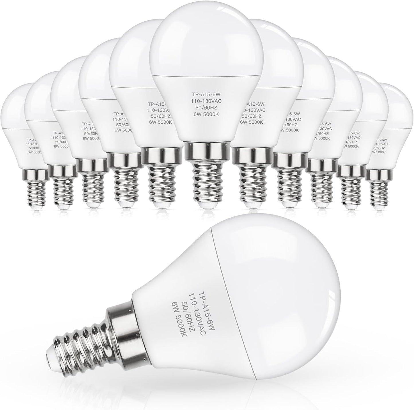MAXvolador E12 LED Ceiling Fan Bulbs 60W Equivalent 5000K