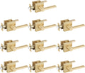 Gold Heavy Duty Privacy Door Handle Set - Modern Satin Brass