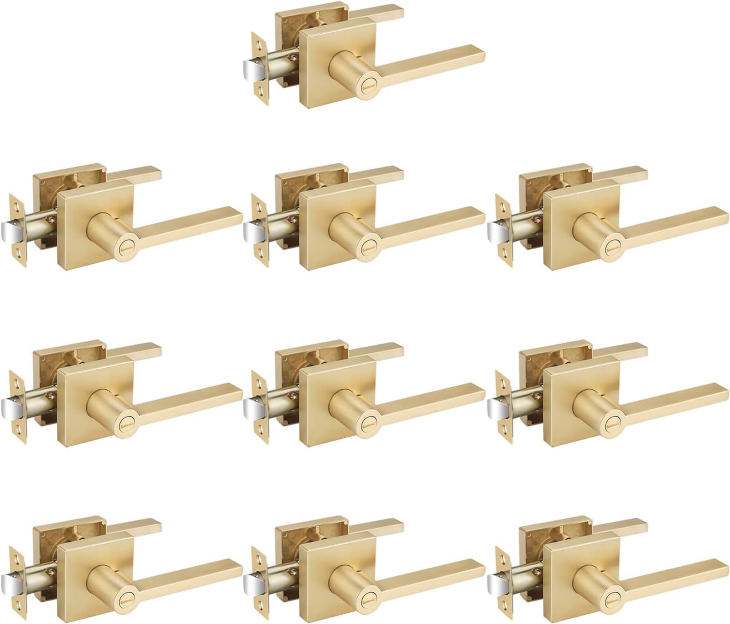 Gold Heavy Duty Door Handle Set for Modern Interior Spaces