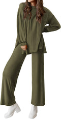 PRETTYGARDEN Womens 2 Piece Lounge Set - Comfortable (Style WX8W)