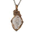 Herkimer Diamond Necklace for Women - Reversible Natural Pendant