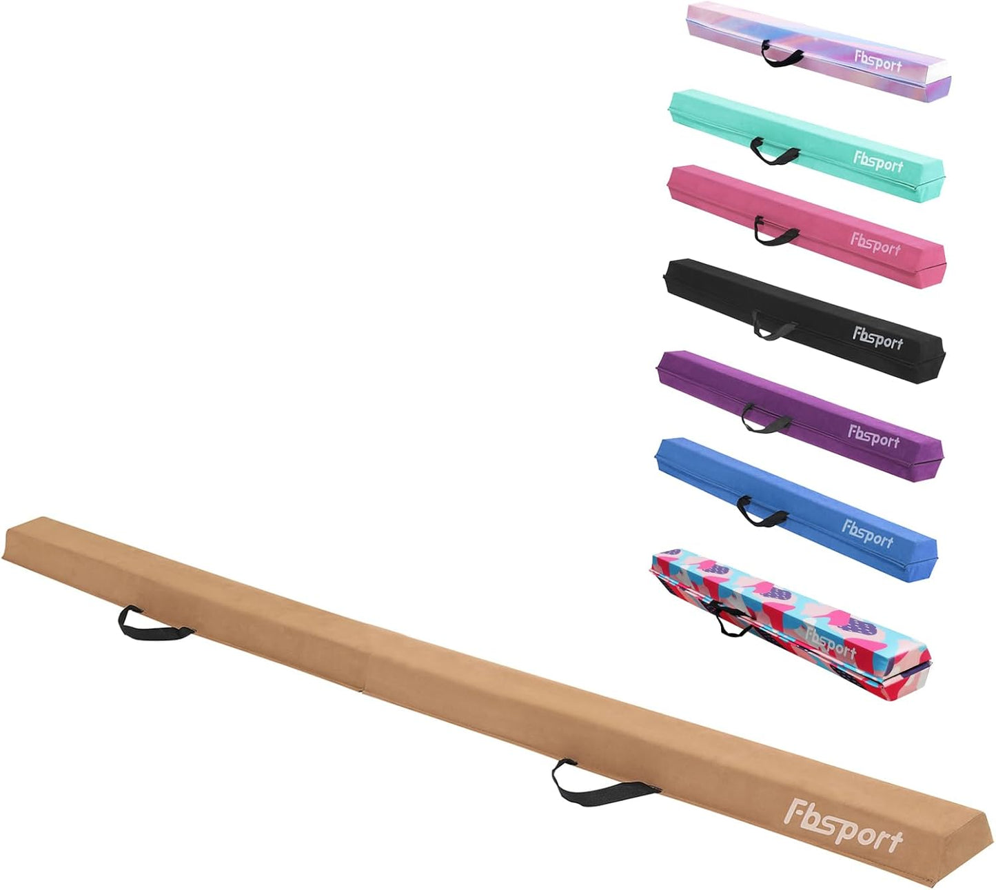 FBSPORT 8ft Folding Balance Beam for Kids and Adults Training