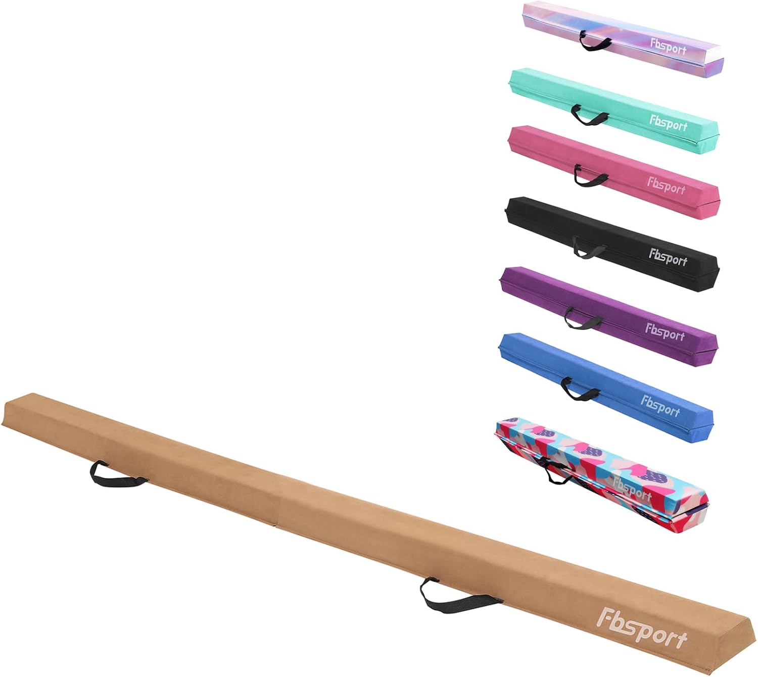 FBSPORT 8ft Folding Balance Beam for Kids and Adults Training