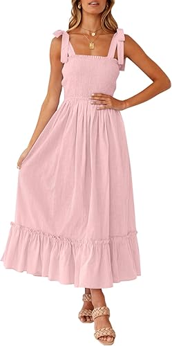 ZESICA Women's Summer Boho Spaghetti Strap Maxi Dress Review
