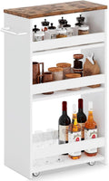 MARTY Rolling Storage Cart 4-Tier Slim Organizer - Narrow Spaces