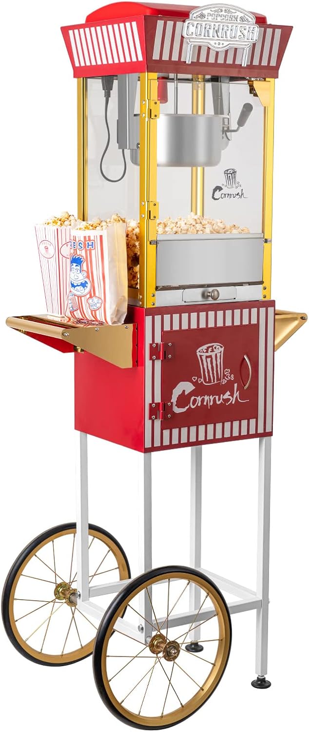 Retro 8oz Popcorn Maker - Nonstick Kettle - Perfect for Home & Parties!