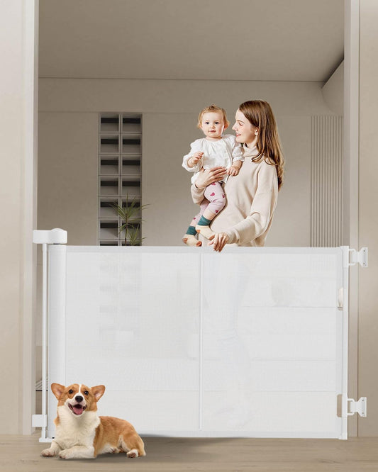 Retractable Baby Gates 50 inch Tall for Safety and Convenience
