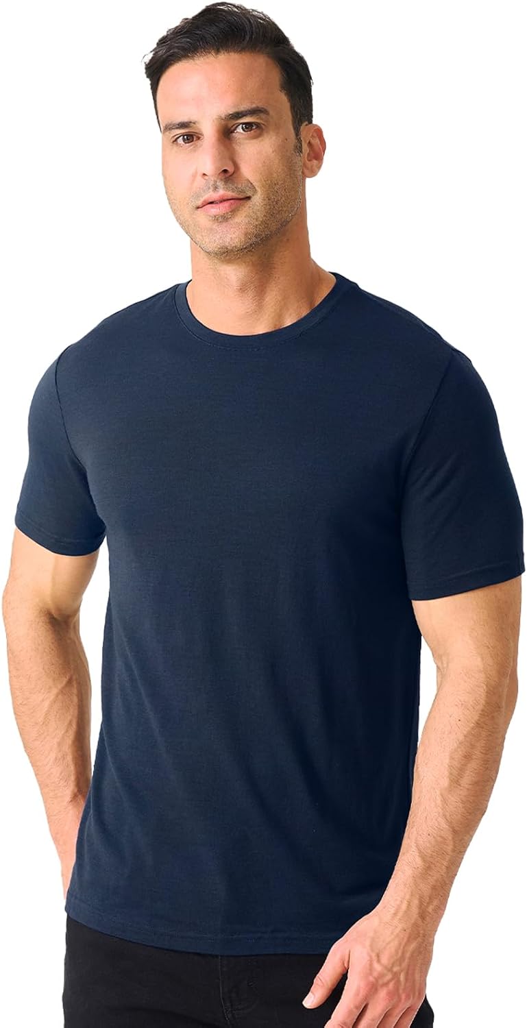 Merino Wool T-Shirt for Men - Soft Lightweight Slim Fit Tee
