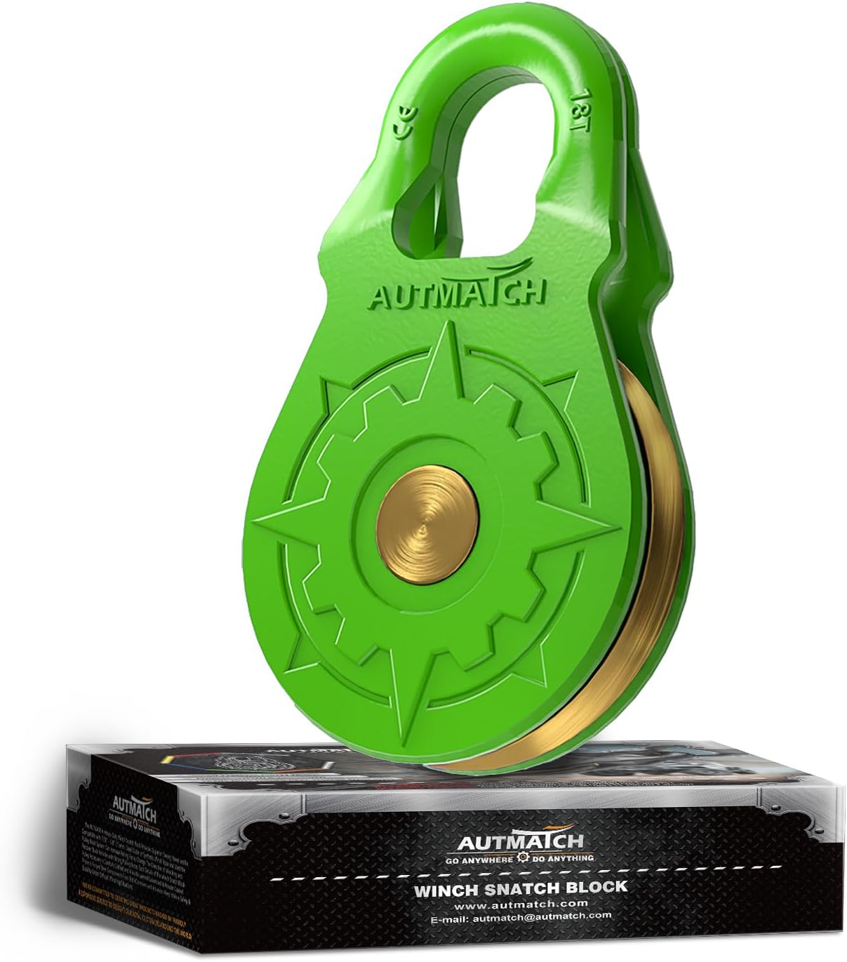 AUTMATCH Winch Snatch Block 18 Ton for Off Road Recovery Needs
