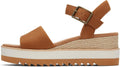 TOMS Women's Diana Sandal - Comfortable Mid-Height Wedge for Everyday
