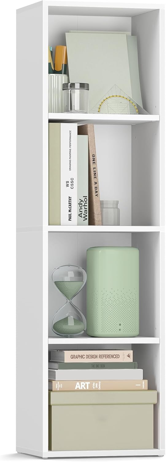 VASAGLE Custos Collection 4-Tier Bookcase for Stylish Storage