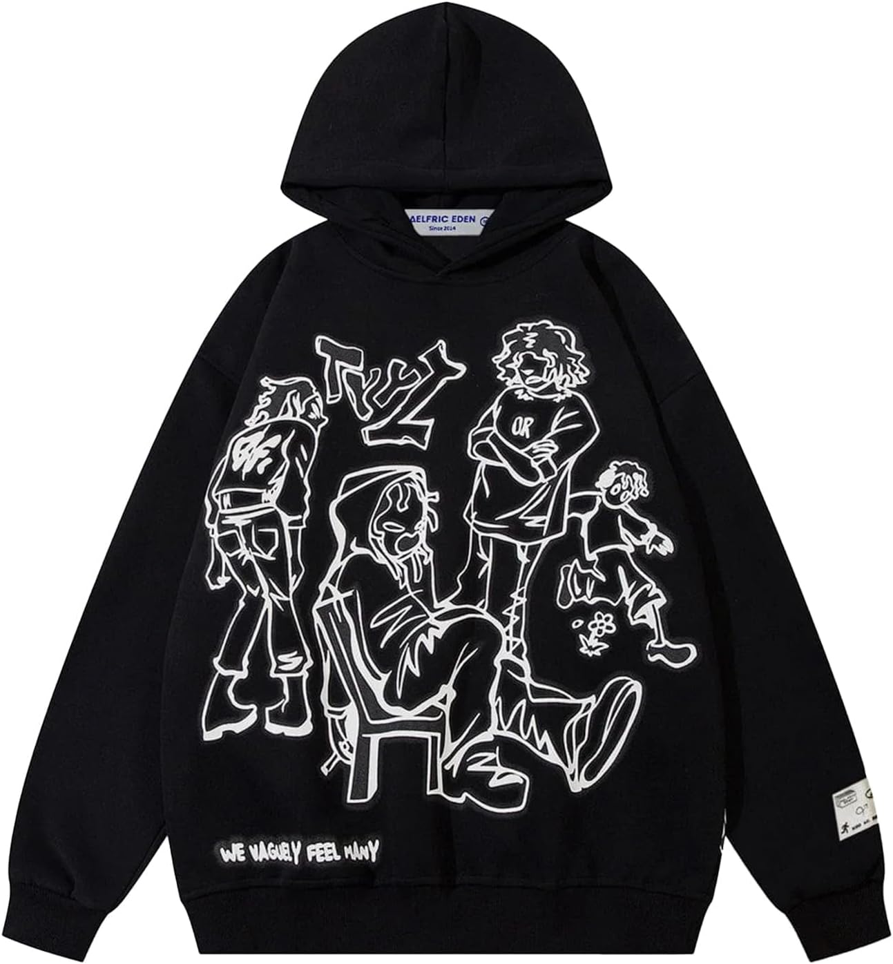 Aelfric Eden Mens Graphic Oversized Hoodie for Streetwear Style