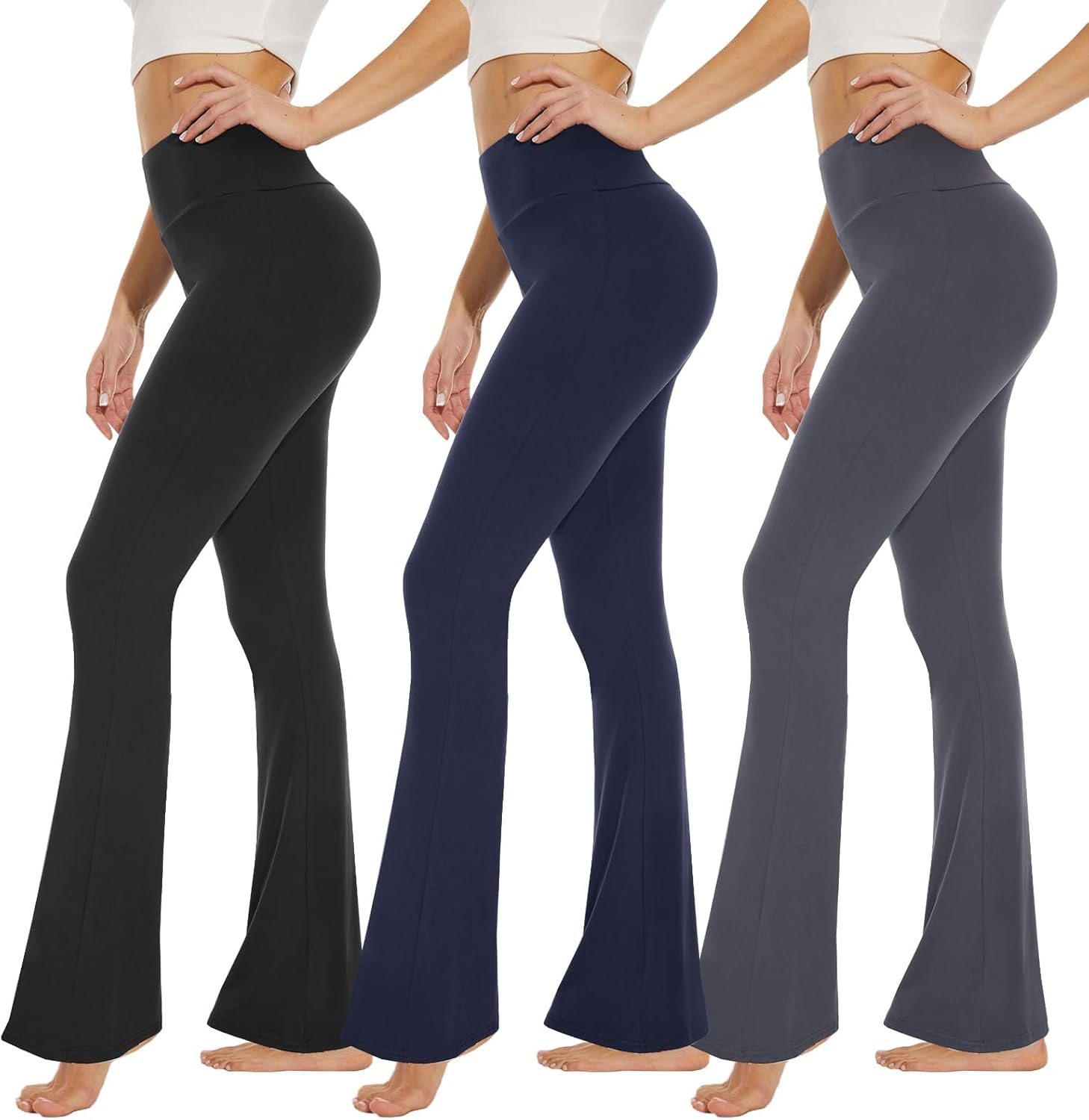High Waisted Leggings for Women - Soft Athletic Tummy Control