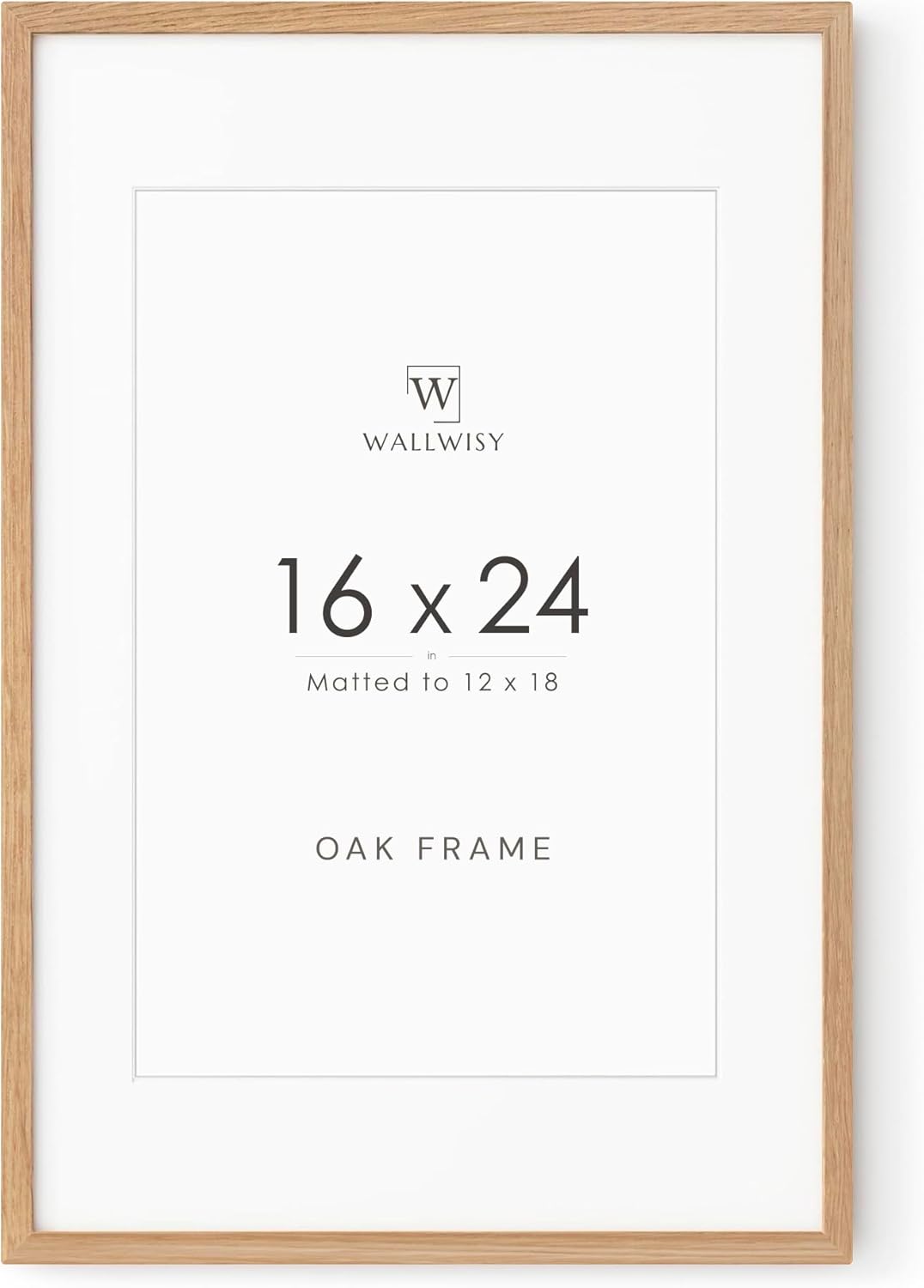 16x24 Solid Oak Wood Frame for Pictures and Posters Display