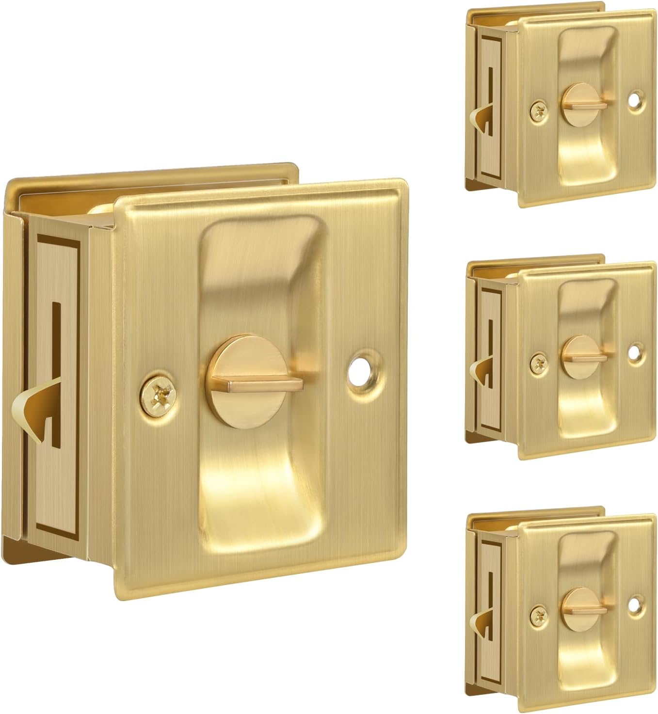 HOMOTEK 4 Pack Privacy Sliding Door Lock - Easy Installation