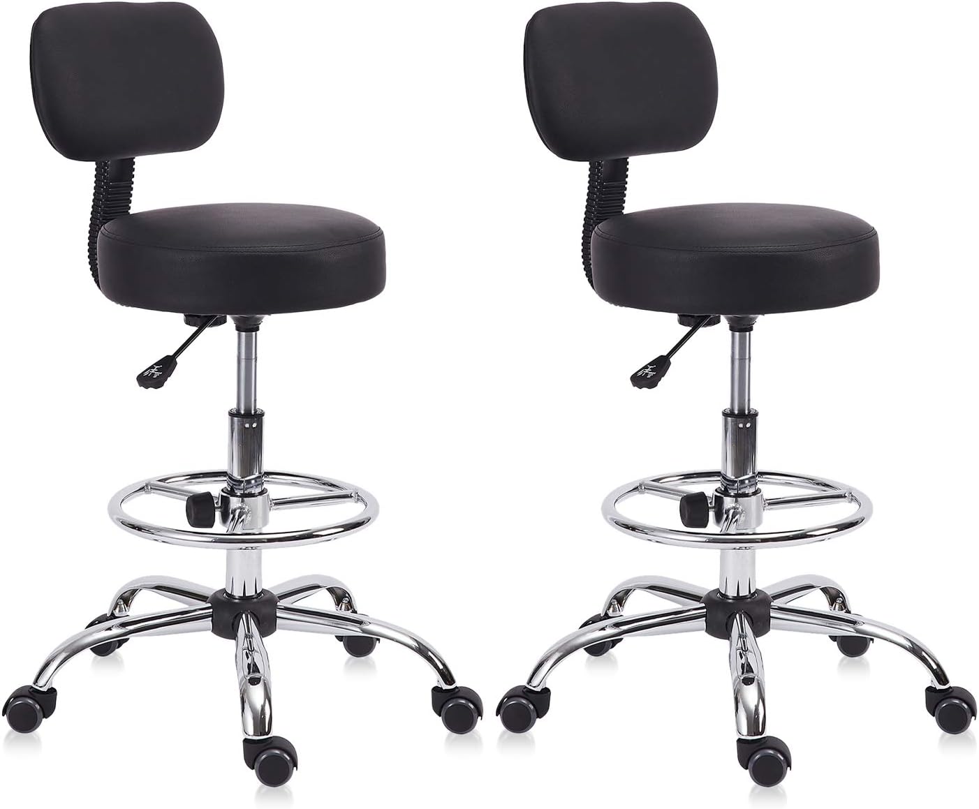 Drafting Stool Chair with Back for Home Bar and Office Use