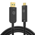 Fiber Optic USB A to C Cable (50ft) - High Speed 10Gbps Active