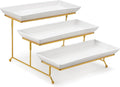 3 Tier Serving Trays for Party 14 in Porcelain White - Elegant Display