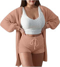 Gamivast Fleece 3 Piece Fuzzy Lounge Set - Soft Sexy Pajama Set